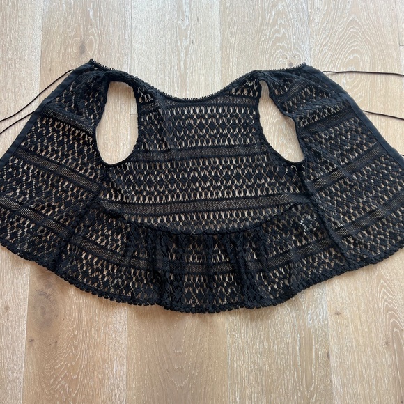 Anthropologie Tiny Crochet Miri Vest Black Over Shirt NWOT - Picture 9 of 12
